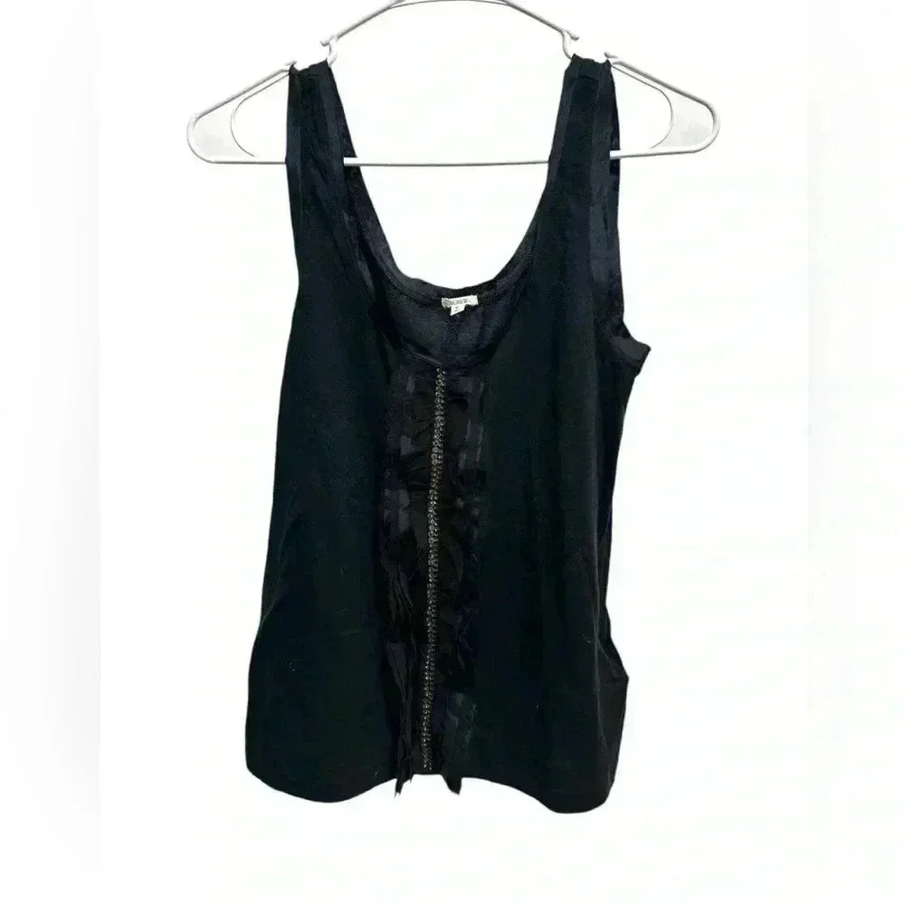 J. Crew black beaded tank top